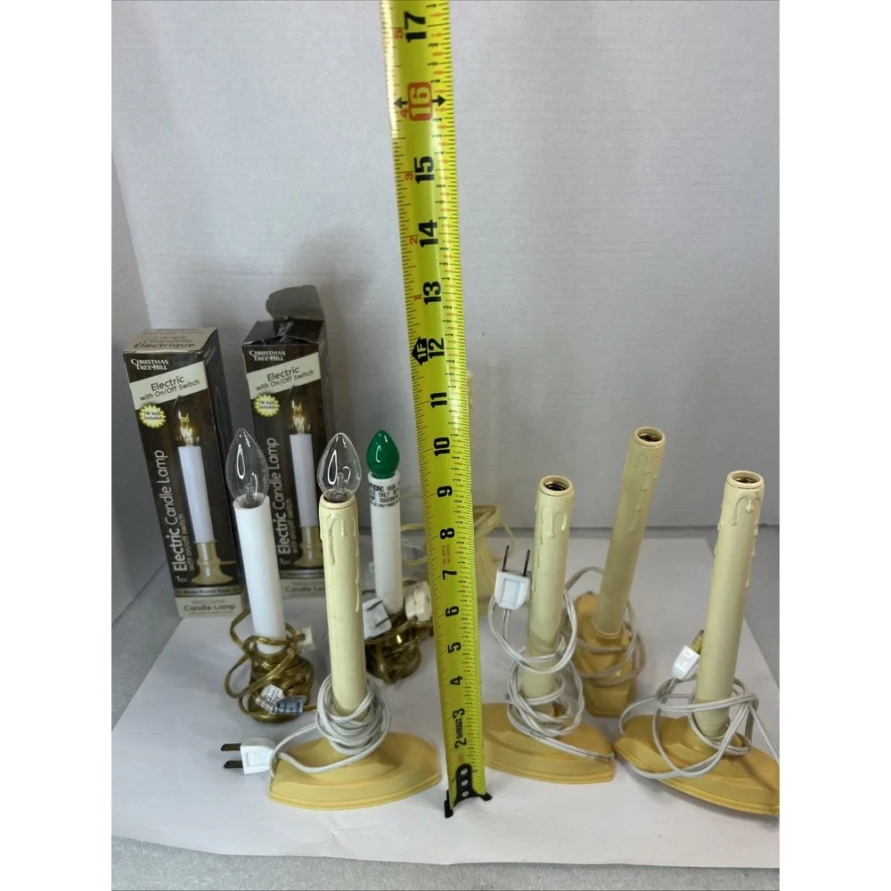 Vintage Single Light Electric Drip Window Candles Holiday Lamp Candles‎ Lot (9)